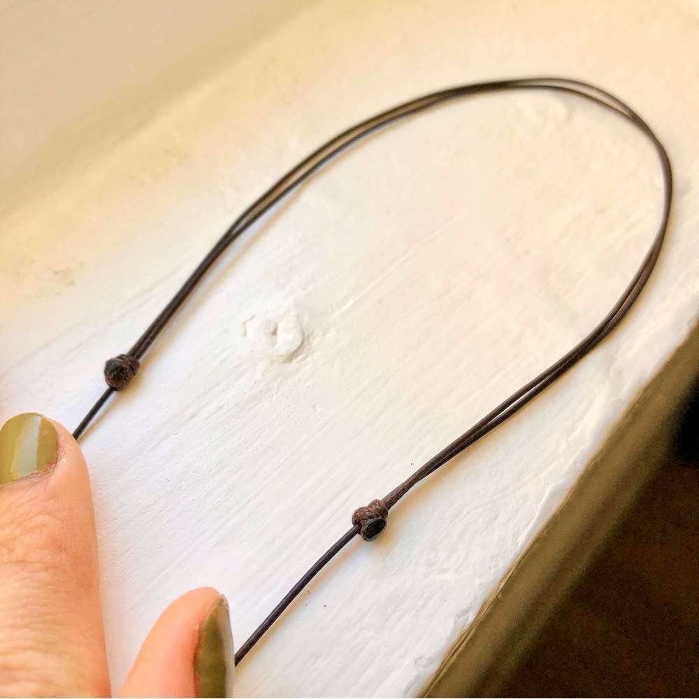 Earthy Granola Wood Beaded (Dark Brown) Boho Hippie Necklace/Choker - Picture 5 of 5